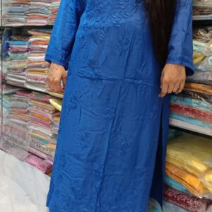 Graceful Masline Chikankari Plazo Set