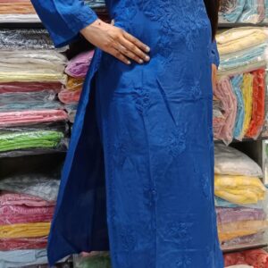 Graceful Masline Chikankari Plazo Set