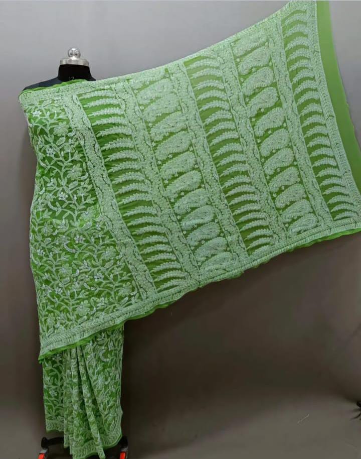 Party Wear Saree with Heavy Embroidery
