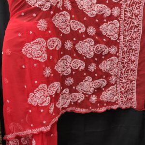 Elegant Georgette Saree with Intricate Palla Work – Unique Designer Piece