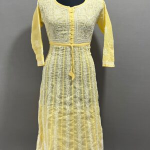 Cotton All‑Over Work Anarkali (Length 46″, Sizes 38‑44)