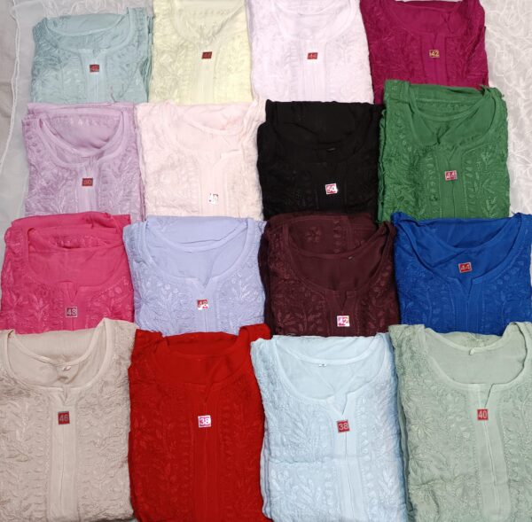 Masline Chikankari Plazo Set