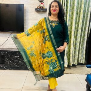 Party Wear Roman Silk Suit Set for Women
