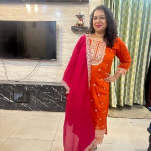 Party Wear Silk Suit Set for Women | 3-PC Ensemble