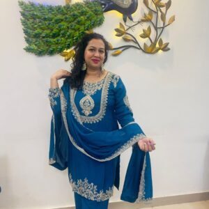 Elegant 3-Piece Silk Suit Set with Heavy Zari Work