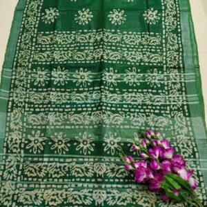 Cotton Batik Saree with Blouse