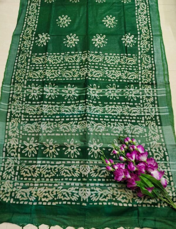 Cotton Batik Saree with Blouse