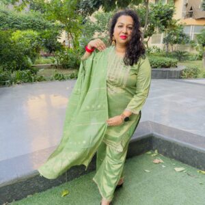 Elegant 3-Piece Suit – Yellow & Green