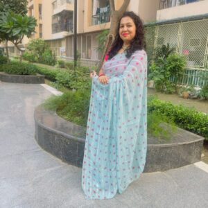 Georgette Bandhej Saree