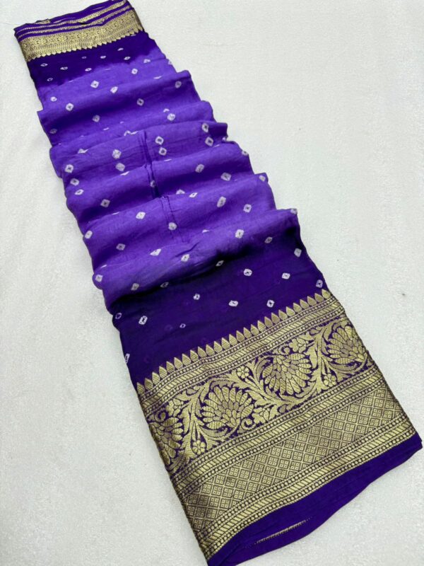 New Kanjivaram Bandhani Saree - Image 6