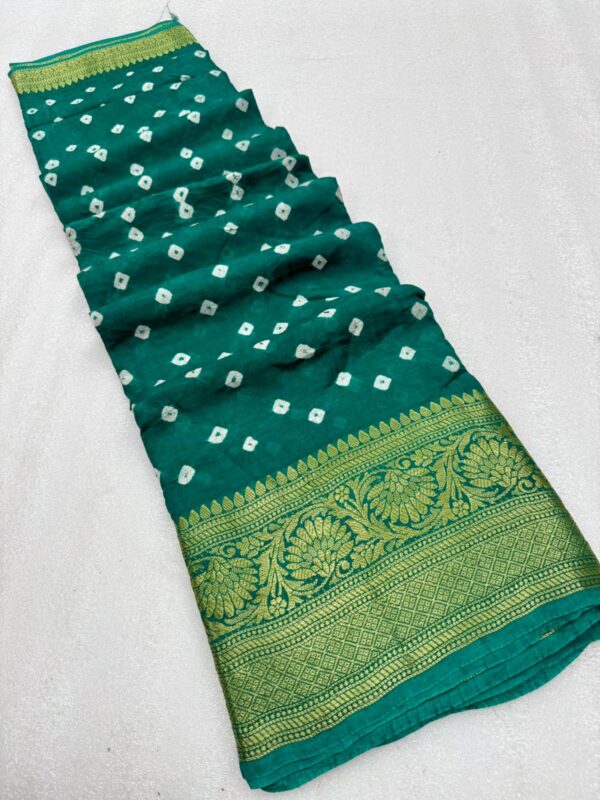 New Kanjivaram Bandhani Saree - Image 7
